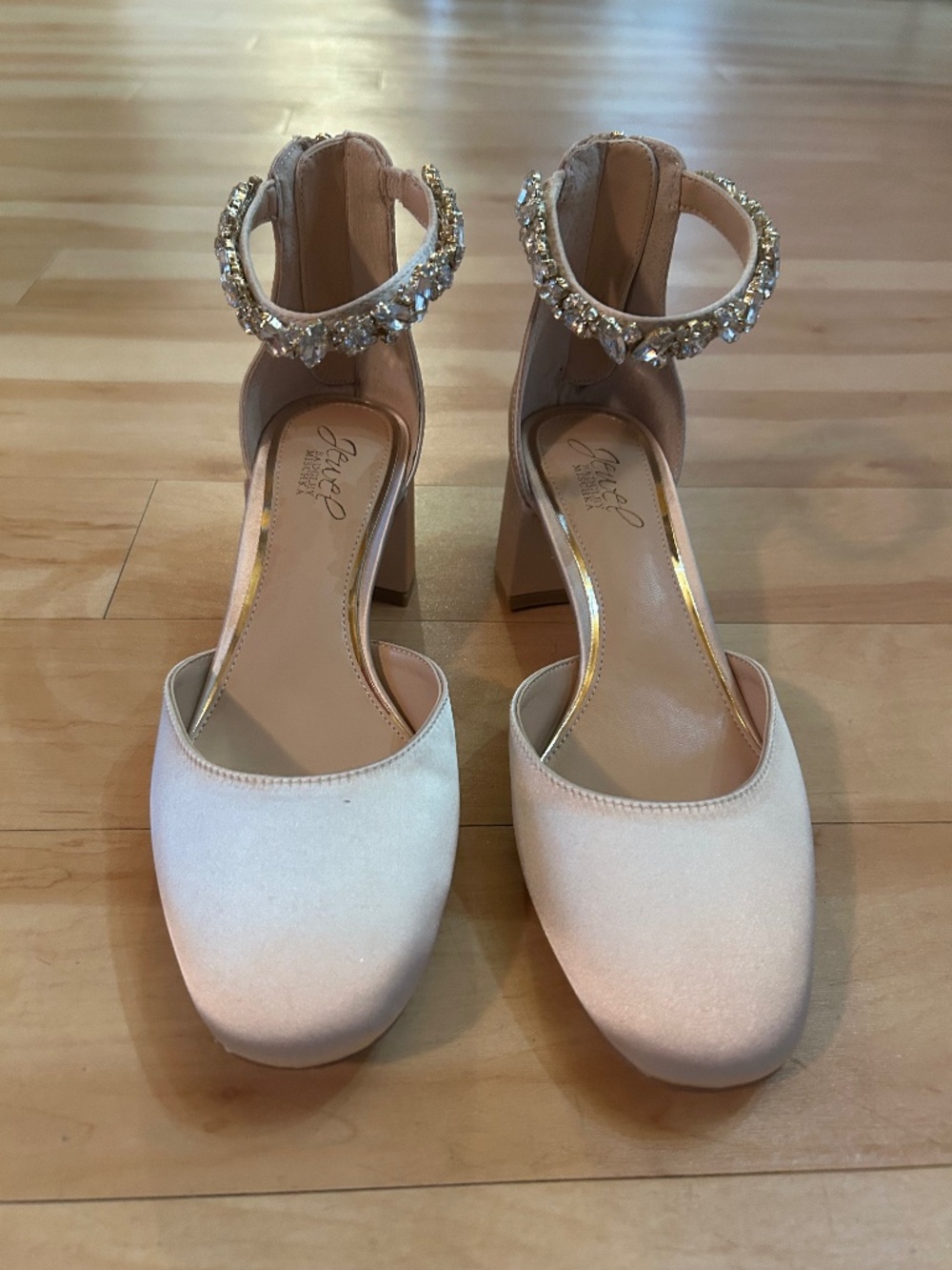 Badgley Mischka Jewel Gold Closed Toe Evening Sandals